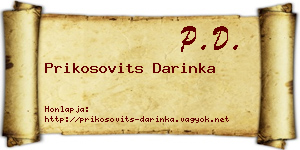 Prikosovits Darinka névjegykártya